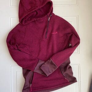 Avalanche 1/4 Zip‎ Hooded Pullover Striped S